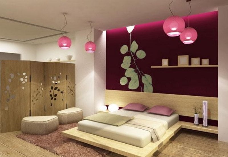 Yatak odası dekorasyonunda Japon esintisi