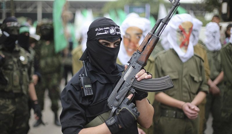 Hamas'ın kuruluşunun 27. yıl dönümü yürüyüşü