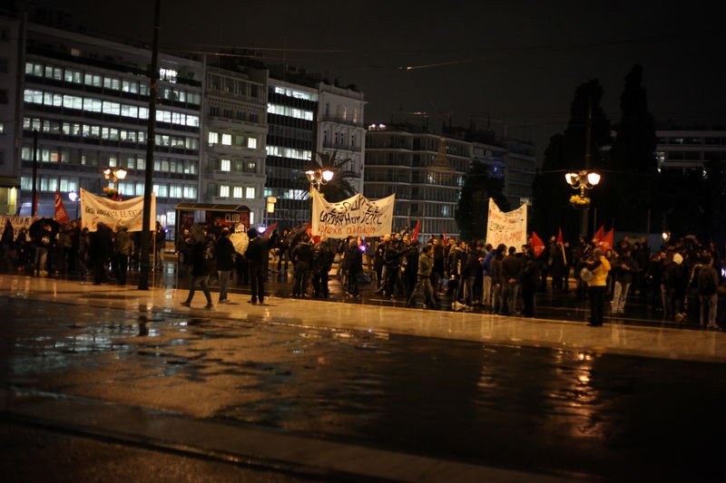 Yunanistan'da Çipras protestosu
