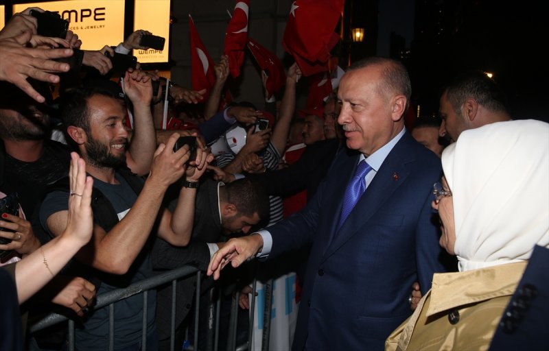 Cumhurbaşkanı Erdoğan'a ABD'de coşkulu karşılama