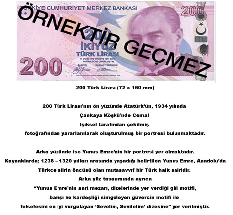İşte yeni banknotlar