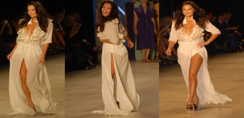 Ebru Şallı podyumda fırtına gibi esti 