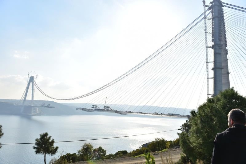 Üçüncü köprünün telleri rekor kırdı