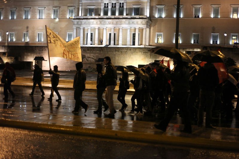 Yunanistan'da Çipras protestosu