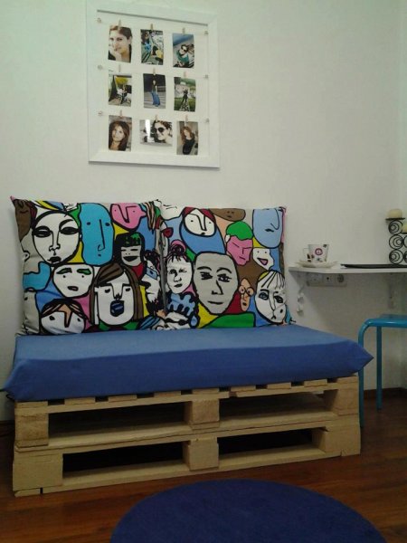 Salon dekorasyonunda palet modası