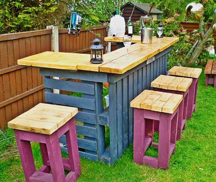 Salon dekorasyonunda palet modası