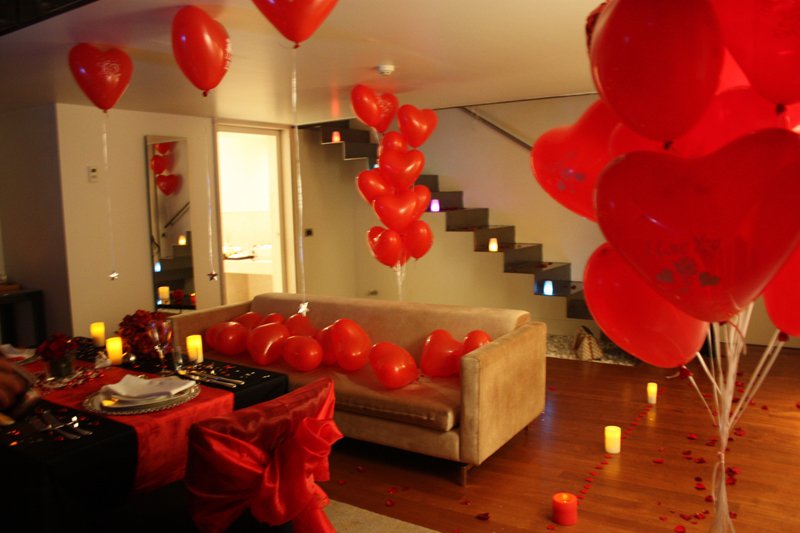 Sevgililer Günü'ne özel dekorasyon örnekleri 