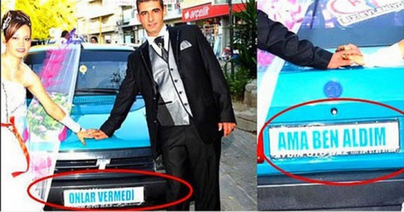 İlginç gelin arabası yazıları 