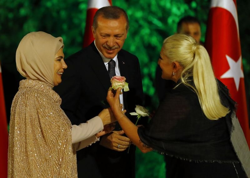 Cumhurbaşkanı Erdoğan'ın Köşk'teki ilk resepsiyonu