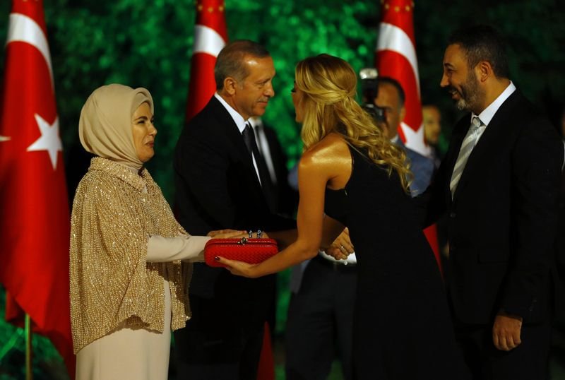 Cumhurbaşkanı Erdoğan'ın Köşk'teki ilk resepsiyonu