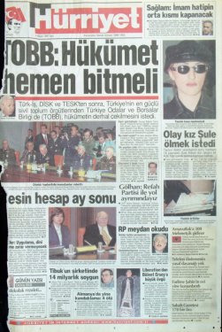 15 yıl önceki 28 Şubat manşetleri