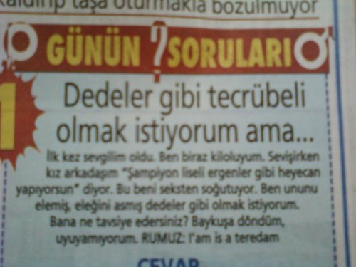 Haydar Dümen'e gelen ilginç sorular