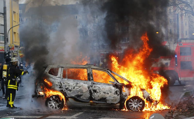 Almanya'da Avrupa Merkez Bankası'na protesto