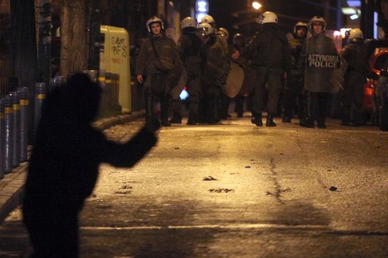 Yunanistan'da Çipras protestosu