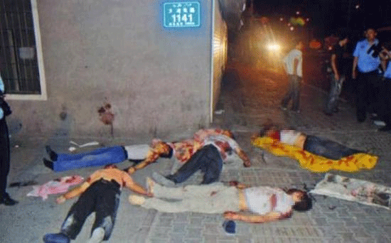 Çin'de dehşet fotoğrafları