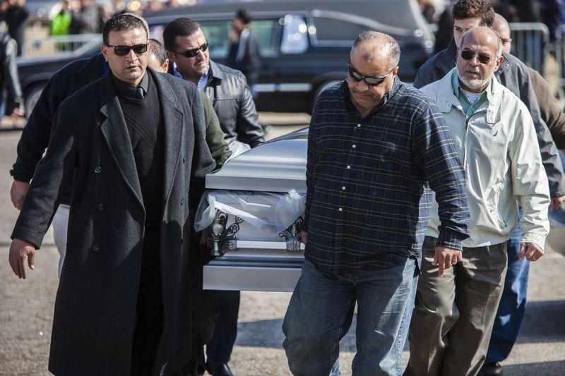 ABD'de öldürülen 3 Müslüman genç toprağa verildi