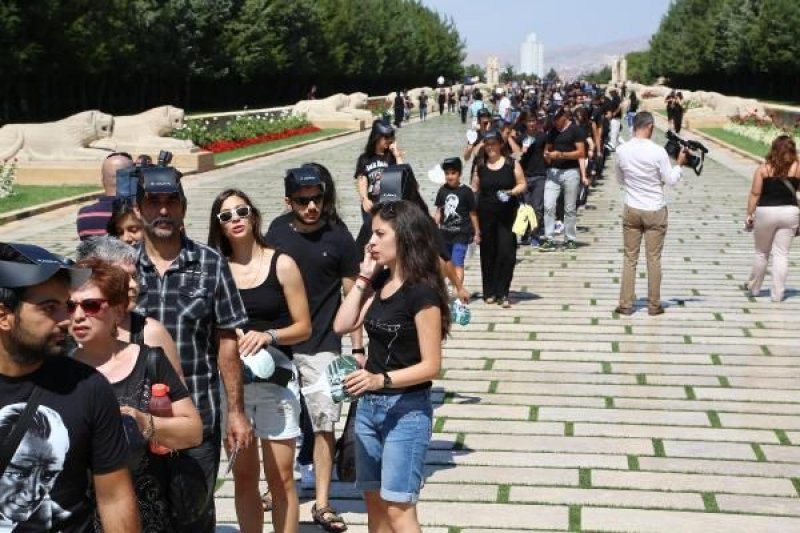 Anıtkabir'de rekor denemesinden görüntüler