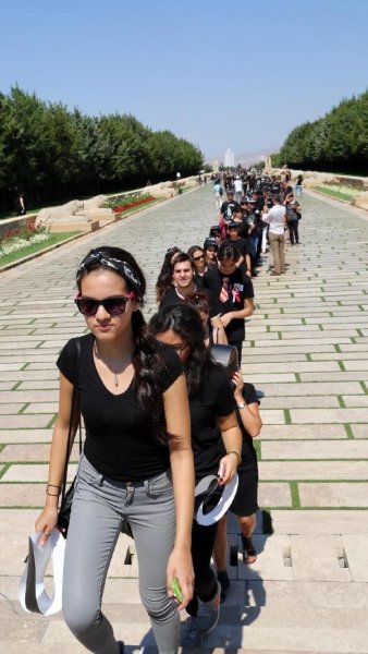 Anıtkabir'de rekor denemesinden görüntüler