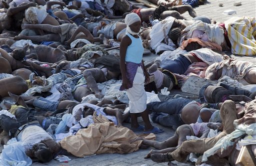 Haiti'de açık hava mezarlığı