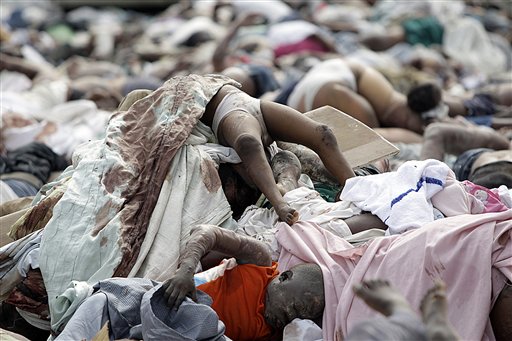 Haiti'de açık hava mezarlığı