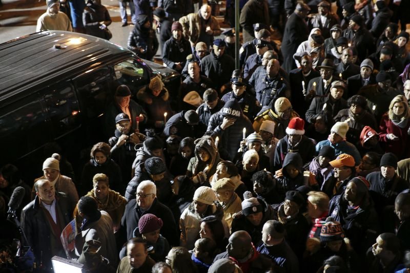 ABD'de öldürülen polis memurları için anma töreni