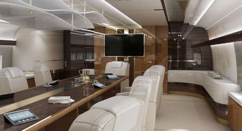 600 kişilik yolcu uçağının muhteşem dekorasyonu 