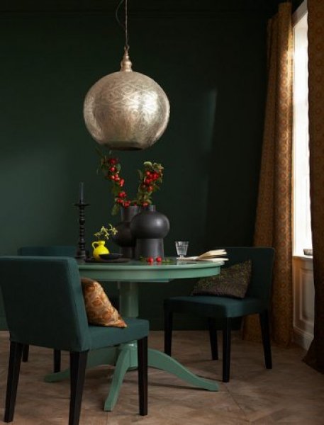 Dekorasyonda koyu duvar renkleri 