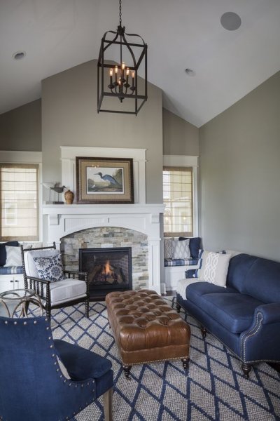 Dekorasyonda mavi ve beyaz uyumu 