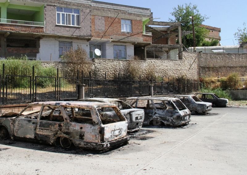 Diyarbakır Silvan savaş alalına döndü