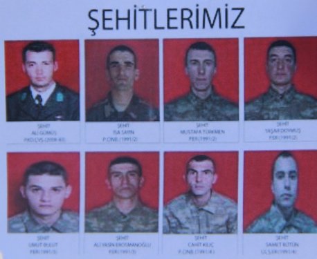 8 şehit için Van'da askeri tören