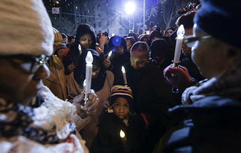 ABD'de öldürülen polis memurları için anma töreni