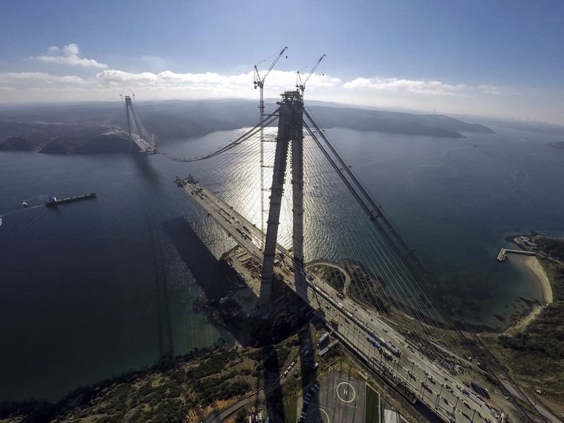 Üçüncü köprünün telleri rekor kırdı