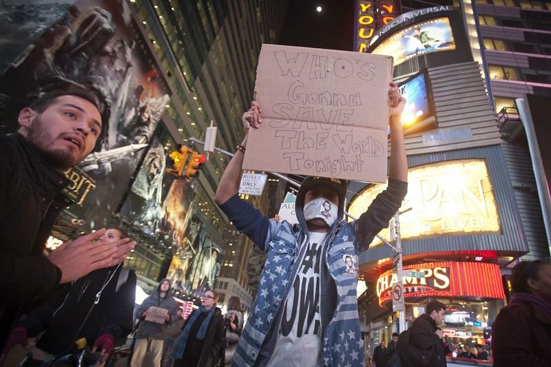 Polis şiddeti protestoları New York'a yayıldı