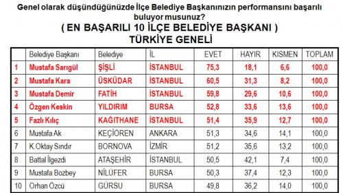 Türkiye'de yerel gündem araştırması
