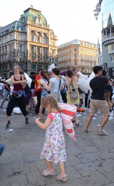 Avusturya'da yastık savaşı düzenlendi