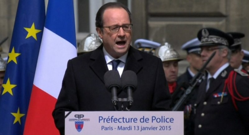 Charlie Hebdo saldırısında ölen polislere tören