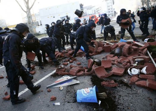Almanya'da Avrupa Merkez Bankası'na protesto