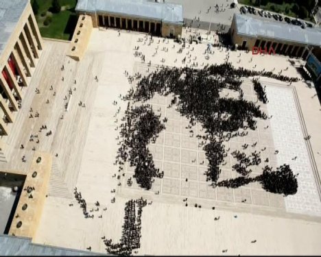 Anıtkabir'de rekor denemesinden görüntüler