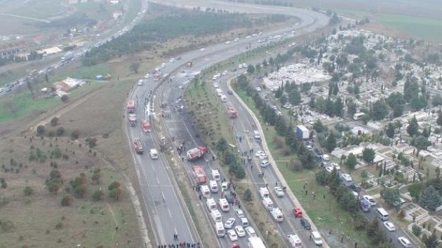 Büyükçekmece'deki helikopter kazasından görüntüler