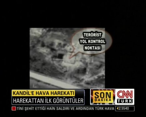 Kandil hava harekatından ilk görüntüler