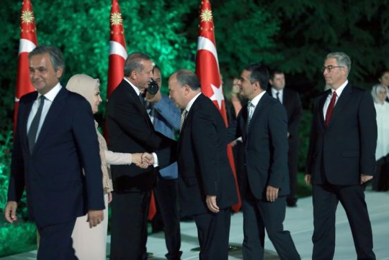 Cumhurbaşkanı Erdoğan'ın Köşk'teki ilk resepsiyonu