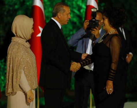 Cumhurbaşkanı Erdoğan'ın Köşk'teki ilk resepsiyonu