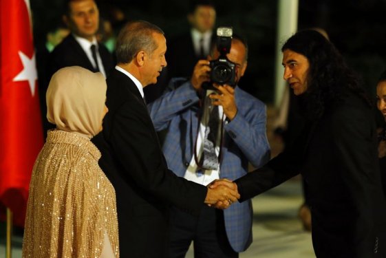 Cumhurbaşkanı Erdoğan'ın Köşk'teki ilk resepsiyonu