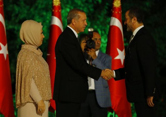 Cumhurbaşkanı Erdoğan'ın Köşk'teki ilk resepsiyonu