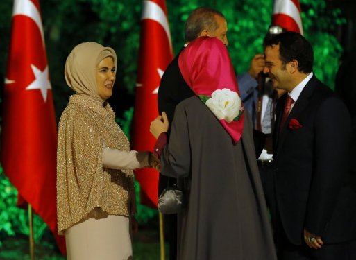 Cumhurbaşkanı Erdoğan'ın Köşk'teki ilk resepsiyonu