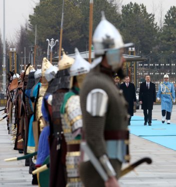 Cumhurbaşkanı Erdoğan Aliyev'i ağırladı