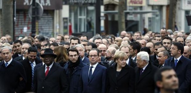 Dünya liderleri teröre karşı Paris'te