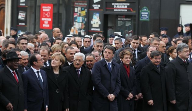 Dünya liderleri teröre karşı Paris'te