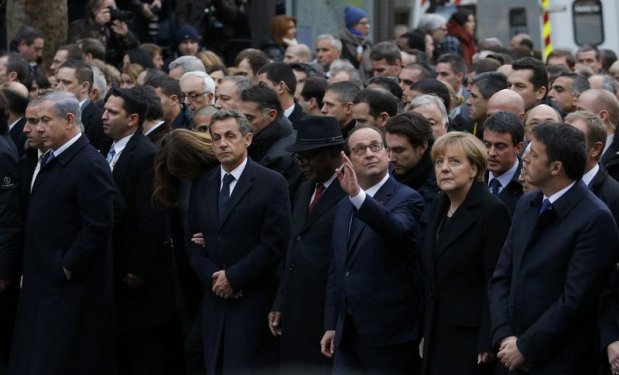 Dünya liderleri teröre karşı Paris'te