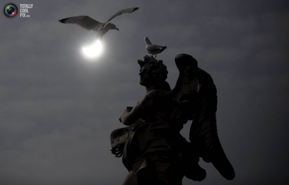 Dünyadan Güneş tutulması manzaraları